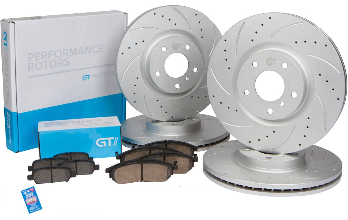 Infiniti G25 G35x 2011 - 2012 Disc Brake Rotors & Ceramic Brake Pads